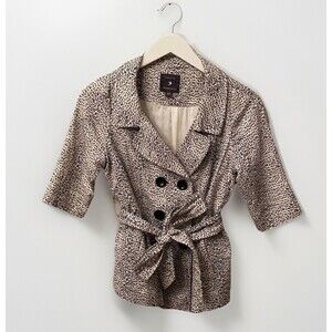 Forever 21 Jacket‎ Leopard Print Coat Size Small animal print